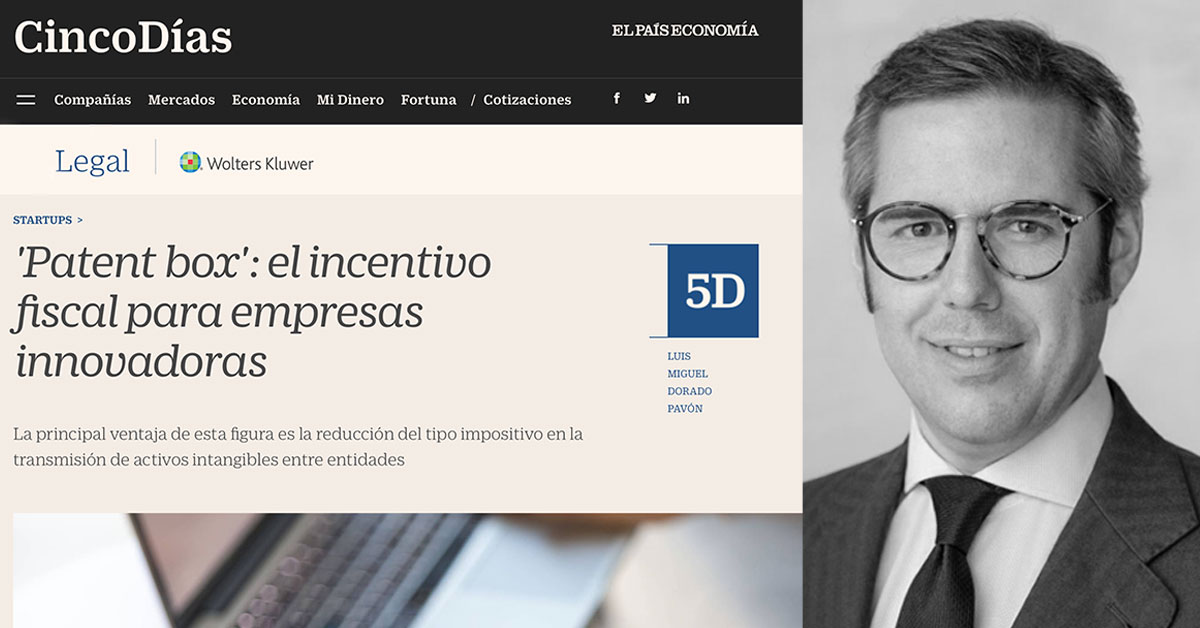 Artículo Cinco Dias El Pais Economía IBIDEM Abogados Estrategas Luis Miguel